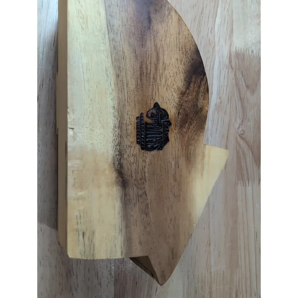 Sleeping Kitten CARVER DANS handcrafted Cat‎ Solid Wood Puzzle Trinket Box